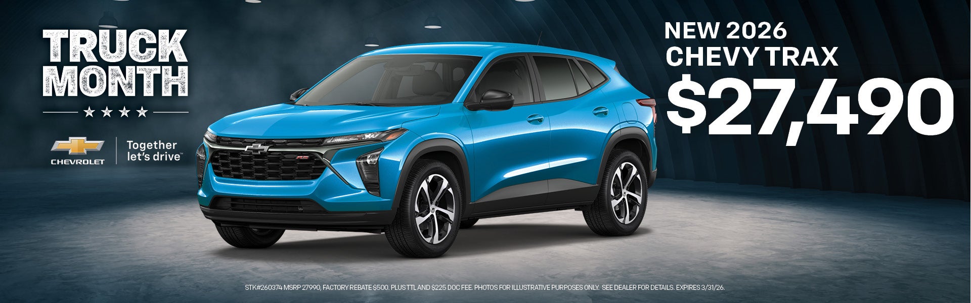 New 2026 Trax $27,490